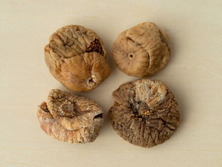 Delicious and healthy dried figsの写真素材