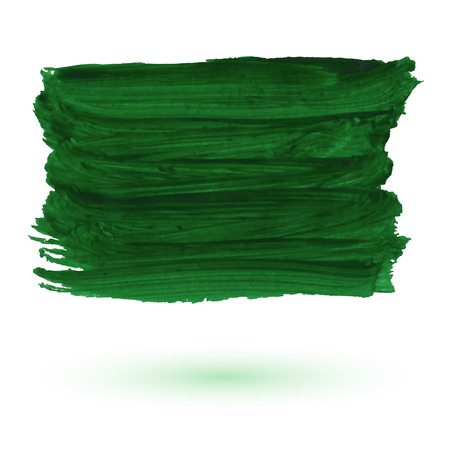 Handmade painted abstract green bannerのイラスト素材