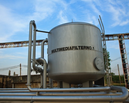 A sewage treatment plantのeditorial素材