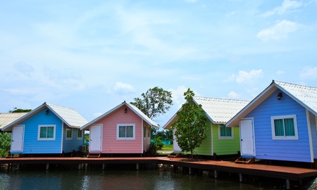 Colorful Balcony Over  Seasの写真素材