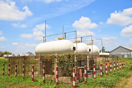 Old Big White gaz  Storage Tanks