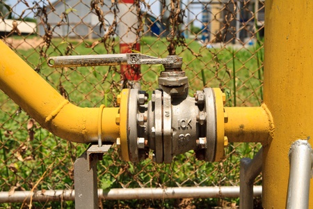Old Emergency valve, compressor section  Input, output gas pipe 
