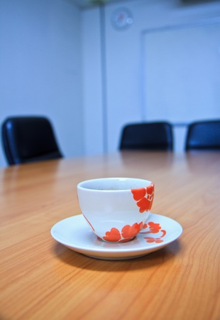 Coffee cup  on tableの写真素材