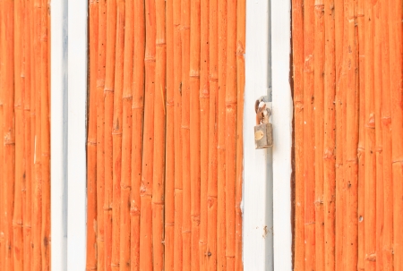 Door colour bamboo and key can use backgroundの写真素材