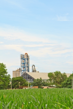 factory and farm,sky backgroundのeditorial素材