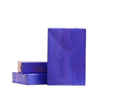 View of an gift box isolated on white background
