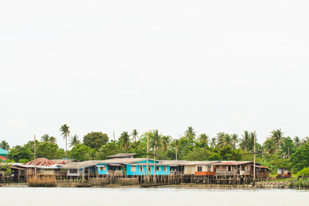 Seaside houses in suburban of Thailandの写真素材