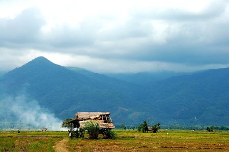 Hut and Hillの写真素材