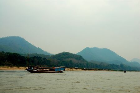 Life of  Mae Kong river in  Laoの写真素材