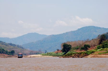 Life of  Mae Kong river in  Laoの写真素材