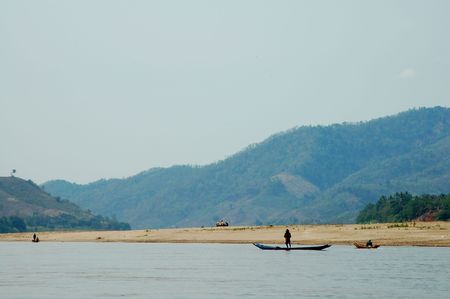 Life of  Mae Kong river in  Laoの写真素材