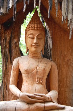 sculpture wood the art of Thais peopleの写真素材