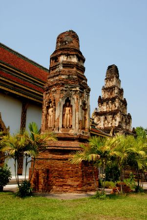 molded figure in temple of Thailand の写真素材