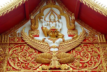 molded figure in temple of Thailand の写真素材