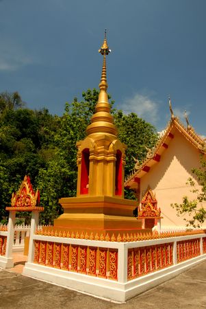 molded figure in temple of Thailand の写真素材