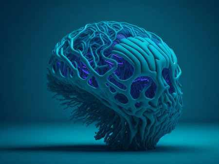 Creativity, technology, analysis human brain concept 3d. AI generatedの素材