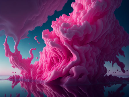 Pink soft pastel smoke or cloud background. AI Generatedの素材