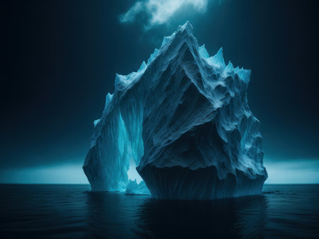 iceberg in the ocean. AI Generatedの素材
