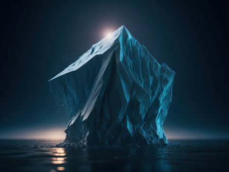 iceberg in the ocean. AI Generatedの素材