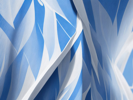 abstract blue and white stripes background, AI generatedの素材