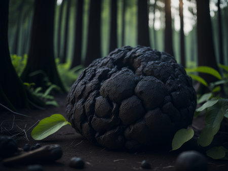 Black summer truffle, AI generatedの素材
