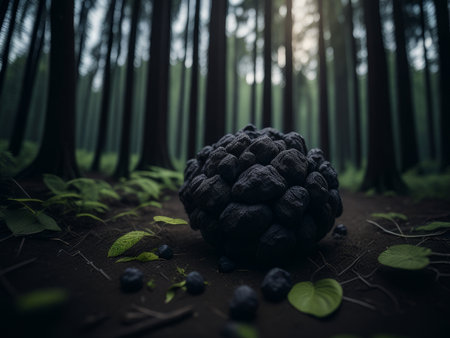 Black summer truffle, AI generatedの素材