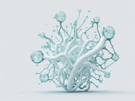 White transparent chemical element, AI generatedの素材