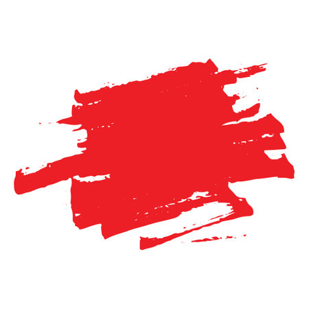 Red grunge brush stroke isolated on white, vectorのイラスト素材