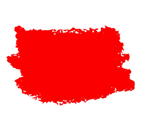 Red grunge brush stroke isolated on white background. Vector illustration.のイラスト素材