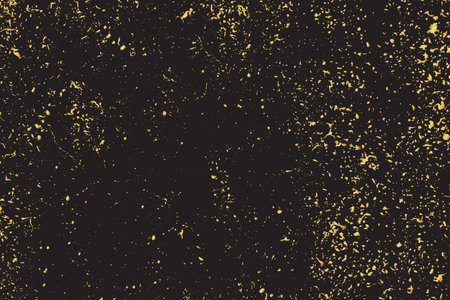 Gold glitter texture isolated on black. Glitter background for party posters, Christmas, new year cards. Vector illustration.のイラスト素材
