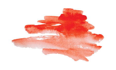 Abstract red watercolor brush strokes painted background. texture paper. vector illustration.のイラスト素材