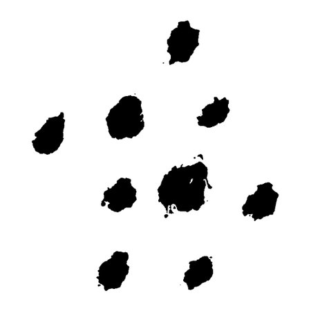 Abstract grunge black dots on white background. Vector illustrationのイラスト素材
