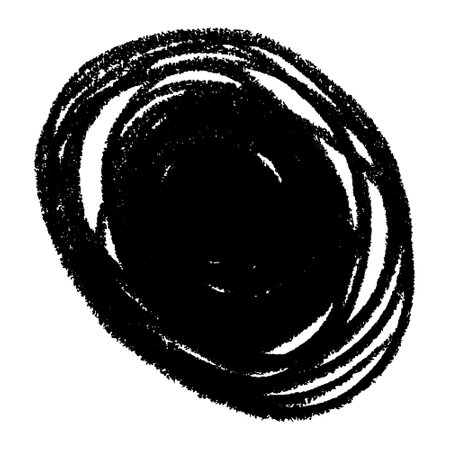 Vector round graphite brush stroke. Isolated on white backgroundのイラスト素材