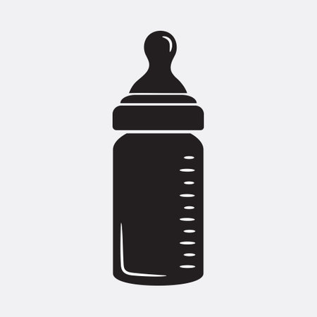 Baby bottle icon, vector illustration. Flat design style eps 10のイラスト素材