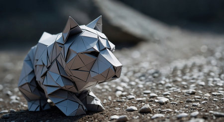 Origami, folding paper into intricate shapes, animals, and geometric designsの素材