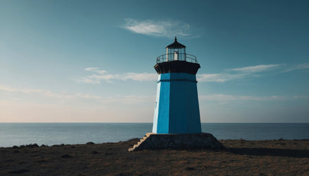 Lighthouse on the sea coastの素材