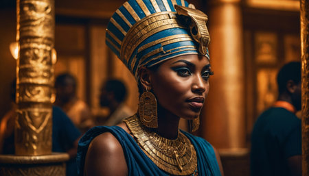 Ancient Egyptian black skin queenの素材