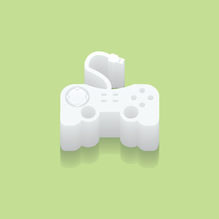Game Icon in trendy flat style isolated on grey background. Gamepad symbol for your web site design, logo, app, UI. Vector illustration, EPS10.のイラスト素材