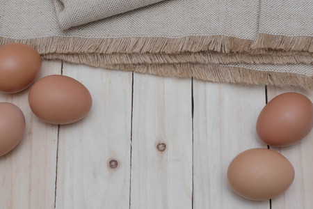 Egg on a burlap sack