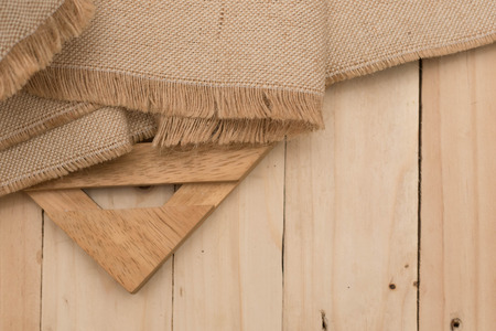 fabric texture brown on pine wood background