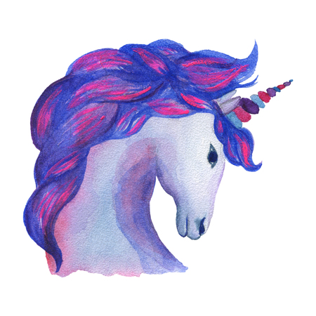 Unicorn. Watercolor object. Party decorationの写真素材