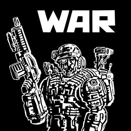 soldier of the futureのイラスト素材