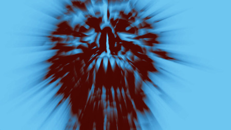 Angry screaming ghoul head. Illustration in genre of horror. Scary fictional nightmare character...