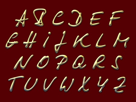 Golden lettersの写真素材