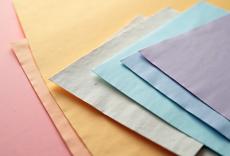Blank sticky note on colorful background, copy space for your text