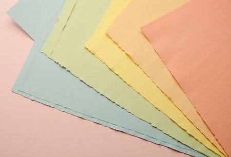 Blank sticky note on colorful background, copy space for your textの写真素材
