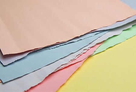 Blank sticky note on colorful background, copy space for your textの写真素材