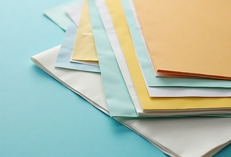 Blank sticky note on colorful background, copy space for your text