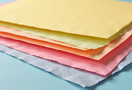 Blank sticky note on colorful background, copy space for your text