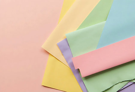 Blank sticky note on colorful background, copy space for your textの写真素材